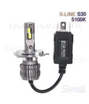 Светодиодные лампы CarProfi S30 H4 5100K Hi/Low X-line series, 30W, 4000Lm (к-т, 2 шт)