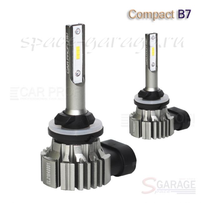 Светодиодные лампы CarProfi CP-B7 H27 Compact Series 5100K CSP, 13W, 3000Lm (к-т, 2 шт)