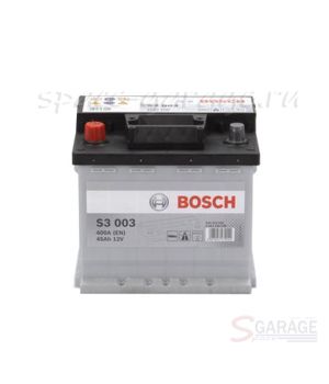 Аккумулятор Bosch S3 45 А/ч 400 А 12V прямая полярность, стандартные клеммы (0092S30030)