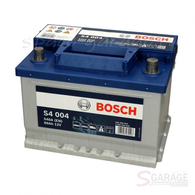 Аккумулятор Bosch Silver 60 А/ч 540 А 12V обратная полярность, 	стандартные клеммы (0092S40040)