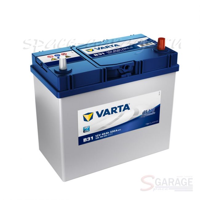 Аккумулятор VARTA Blue Dynamic 45 А/ч 330 А 12V обратная полярность, тонкие вынос клеммы (545155033)