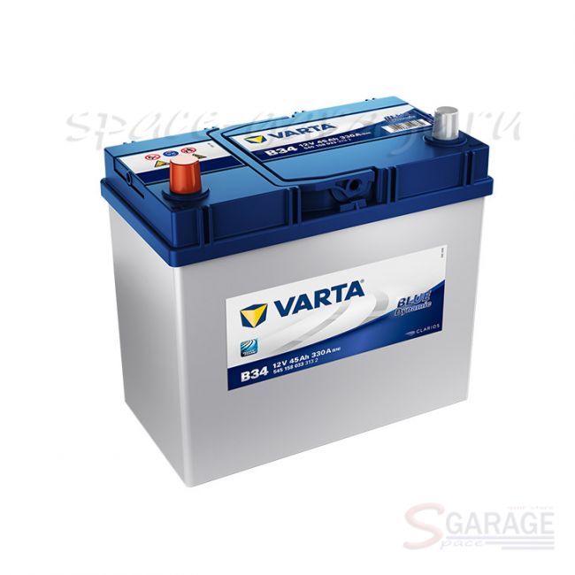 Аккумулятор VARTA Blue Dynamic 45 А/ч 330 А 12V прямая полярность, выносные клеммы (5451580333132)