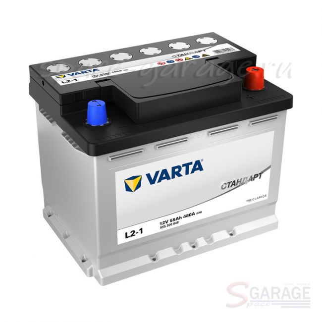 Аккумулятор VARTA 55А/ч 480А 12В обратная полярность, стандартные клеммы (555300048)