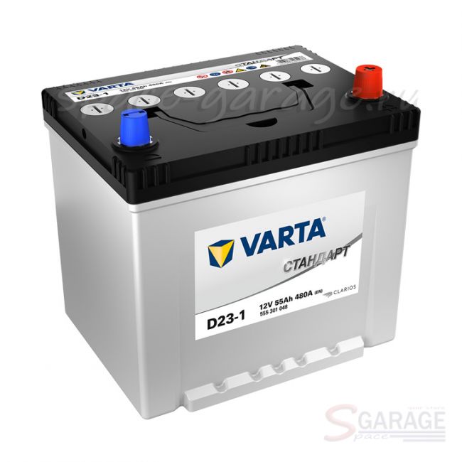 Аккумулятор VARTA 55 А/ч 480 А 12V 23L обратная полярность, выносные клеммы (555301048)
