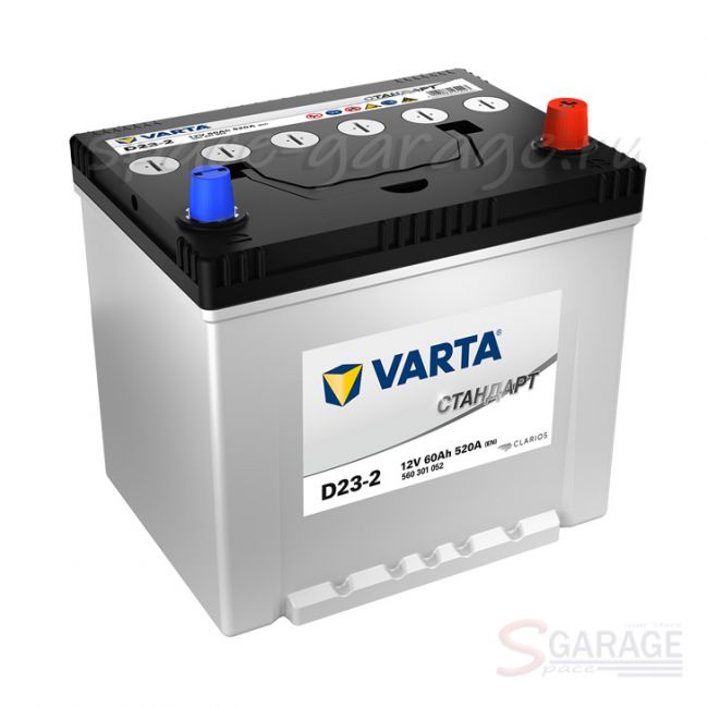 Аккумулятор VARTA 60 А/ч 520 А 12V обратная полярность, выносные клеммы (560301052)