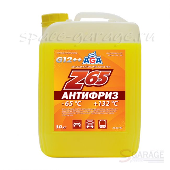 Антифриз AGA желтый готовый -65C 10 кг (AGA044Z)