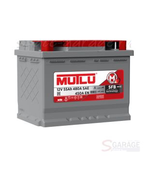 Аккумулятор Mutlu SFB 55 А/ч 450 А 12V обратная полярность, стандартные клеммы (L255045A)
