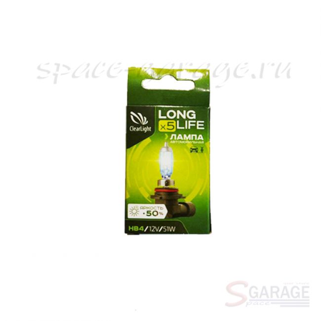 Лампы галогенные ClearLight HB4 LongLife 12V 55W PX26d 3200K 1 шт. (ML9006LL)