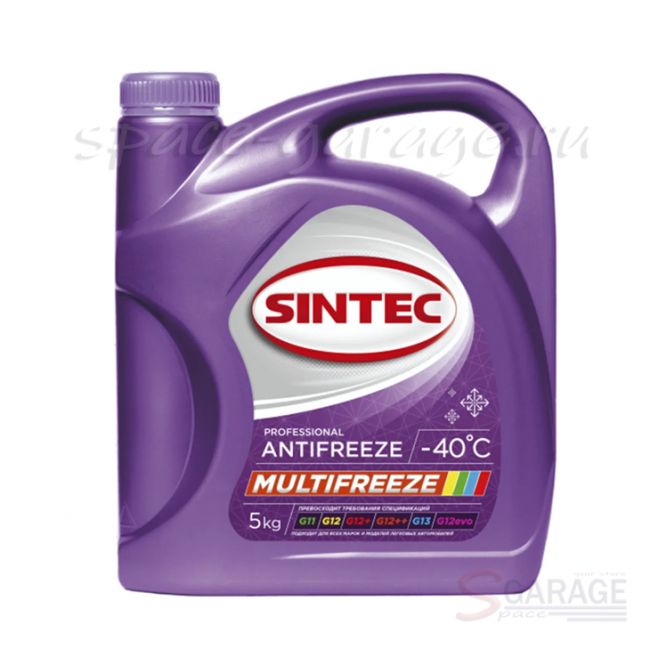 Антифриз Sintec MULTIFREEZE G12 Фиолетовый готовый -40C 5 кг (800534)