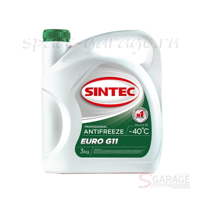 Антифриз Sintec EURO G11 зеленый готовый -40C 3 кг (990465)