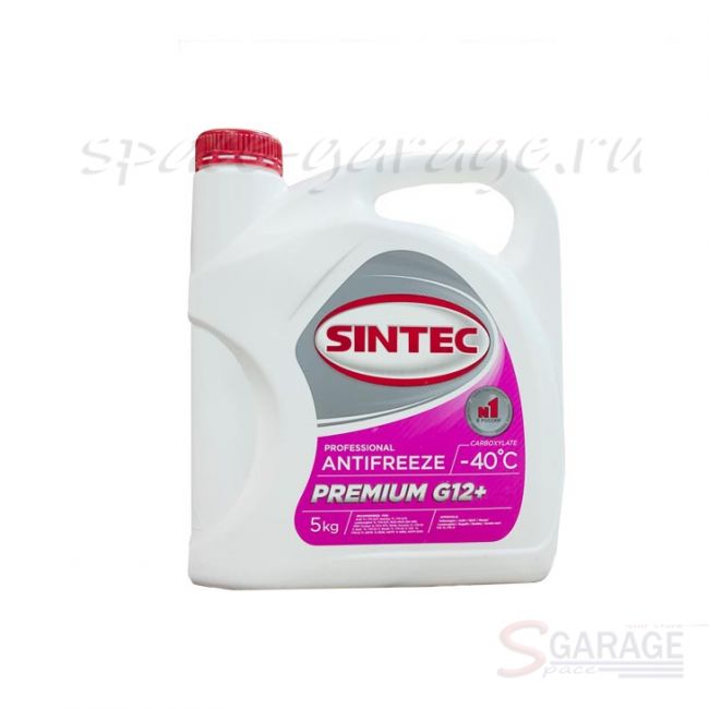 Антифриз Sintec Premium G12+ , готовый, красно-фиолетовый, -40C 5 кг. (990450)