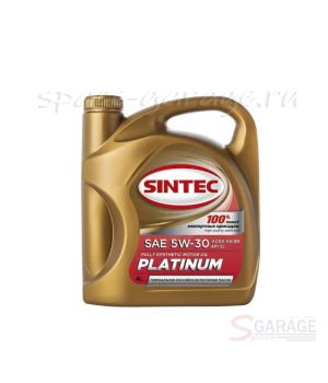 Масло моторное Sintec PLATINUM 5W-30, SL, A5, B5, синтетика 4 л (801989)
