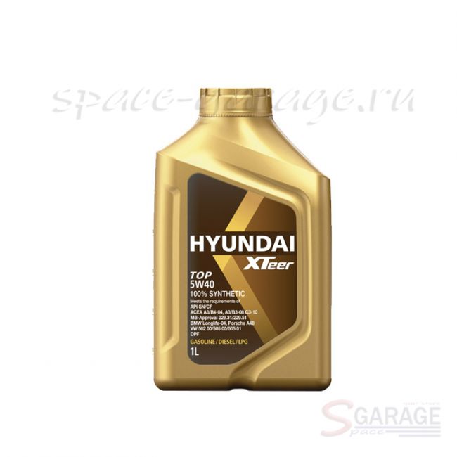 Масло моторное HYUNDAI TOP 5W-40 синтетика 1 л (1011001)