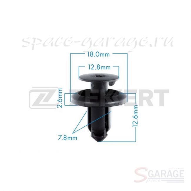 Клипса крепёжная Zekkert для Hyundai, Subaru (XZK-BE-1577) | параметры