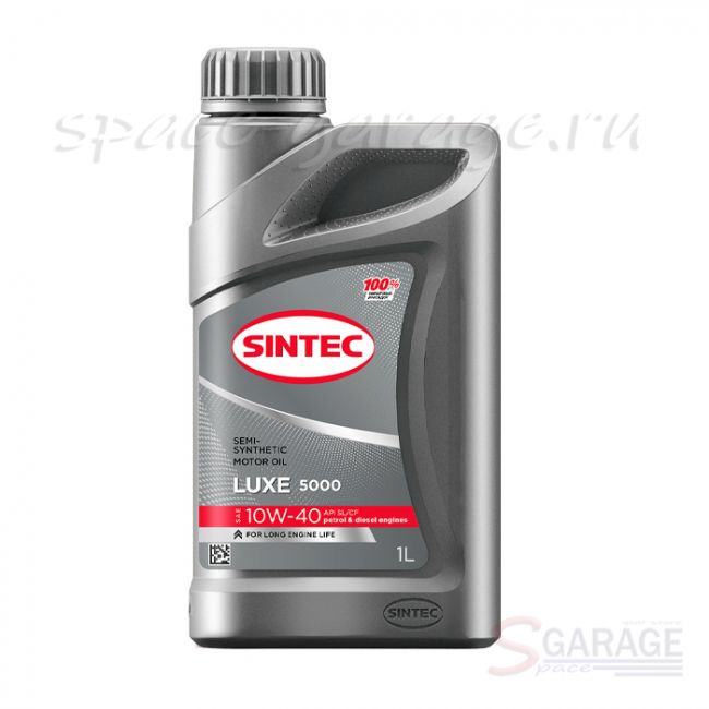 Масло моторное Sintec LUXE 5000 10W-40 API SL/CF полусинтетика 1 л (600231) | параметры